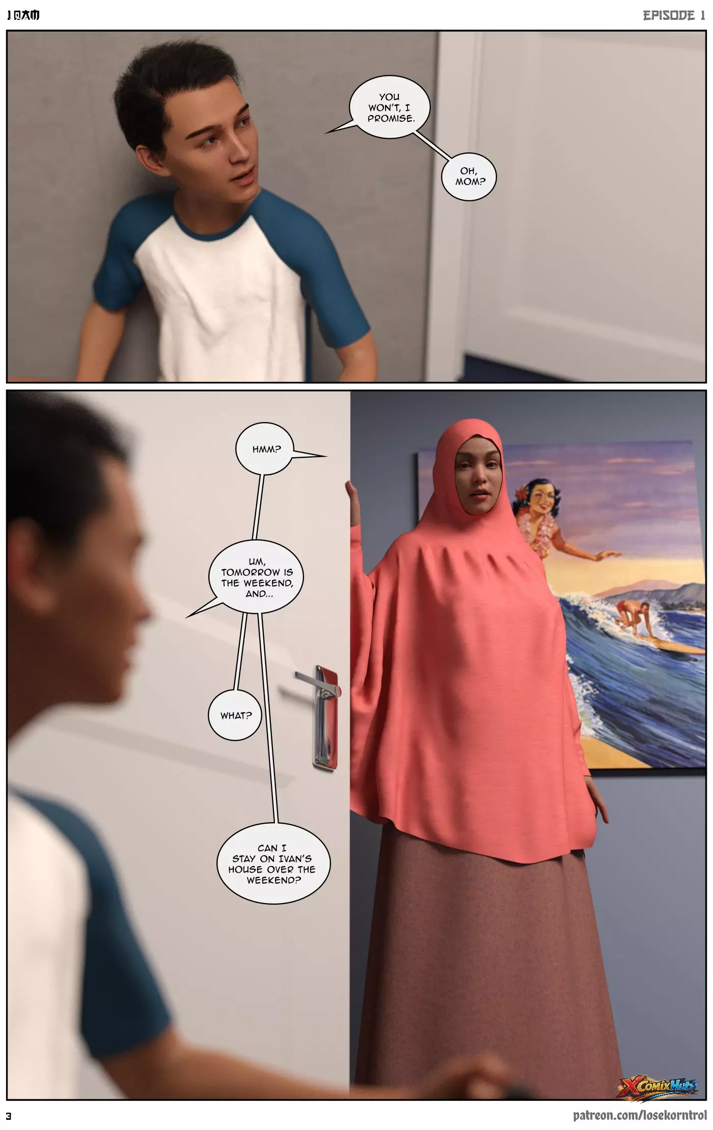 10 Am Chapter 1 Hijab 3dx Losekorntrol 004 Page 4 10 Am Chapter 1 Hijab 3dx Losekorntrol 004 Comic Page 4