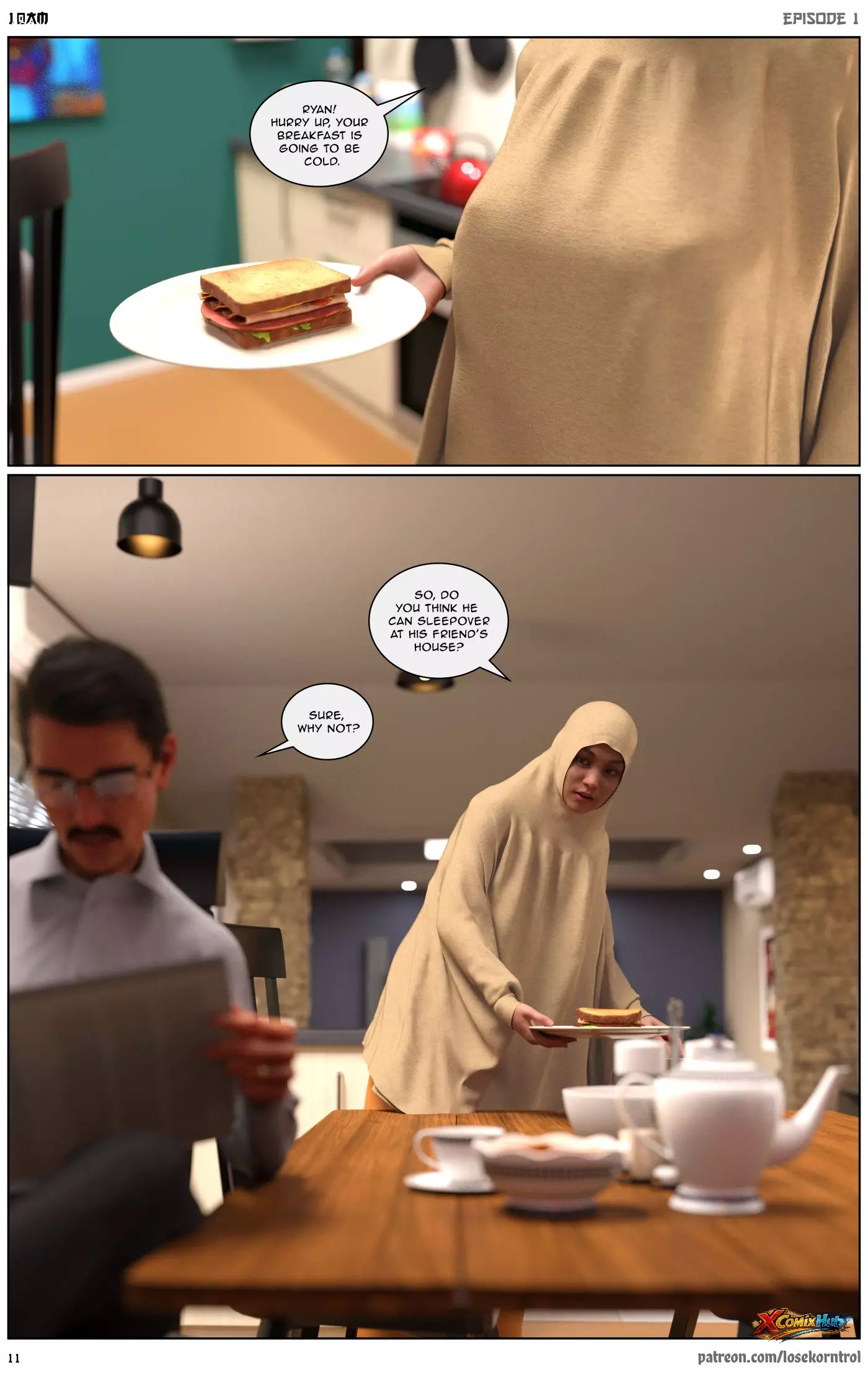 10 Am Chapter 1 Hijab 3dx Losekorntrol 012 Page 12 10 Am Chapter 1 Hijab 3dx Losekorntrol 012 Comic Page 12