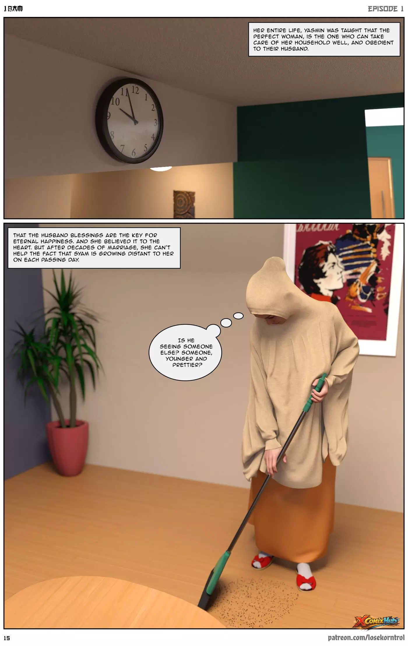 10 Am Chapter 1 Hijab 3dx Losekorntrol 016 Page 16 10 Am Chapter 1 Hijab 3dx Losekorntrol 016 Comic Page 16