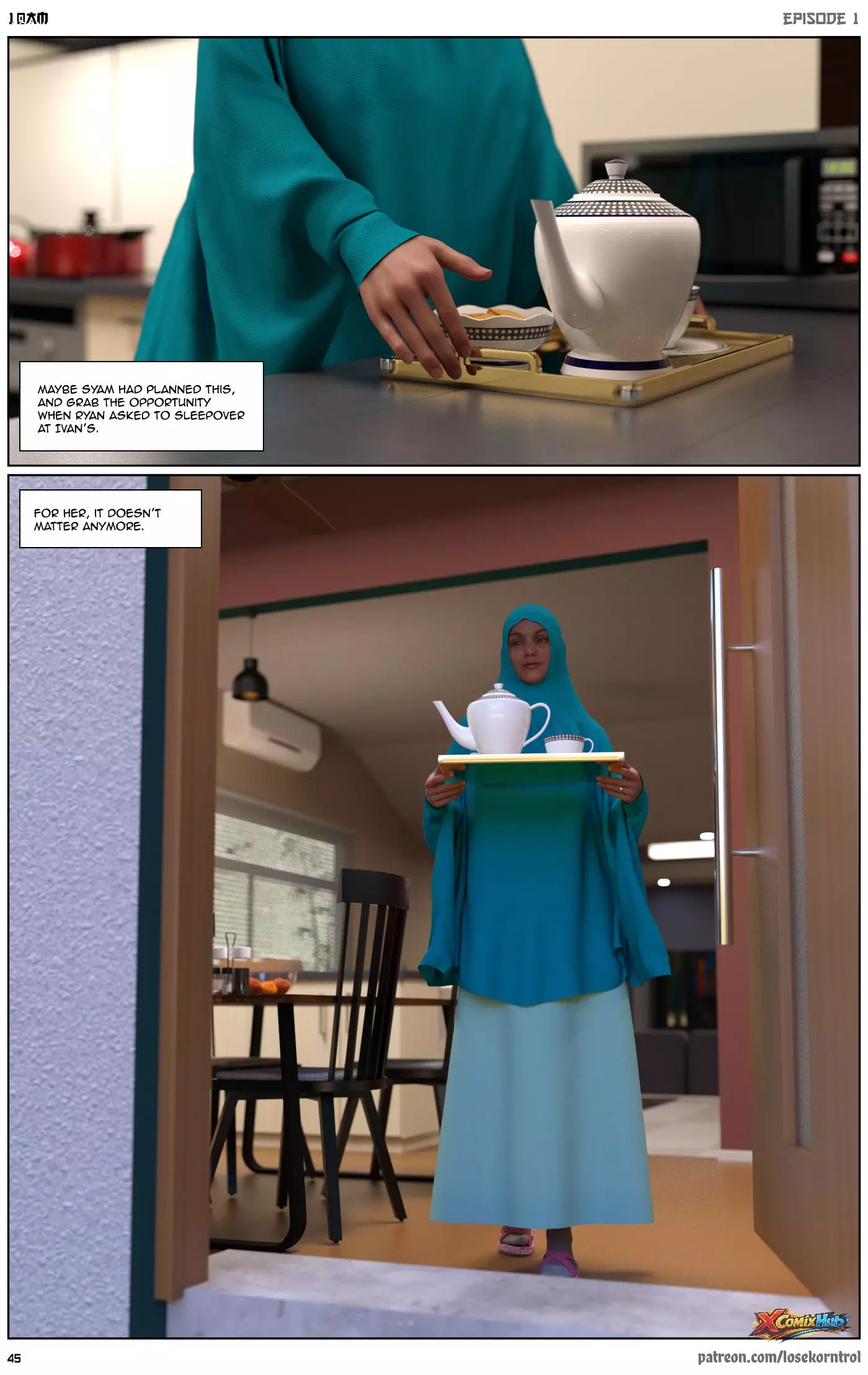 10 Am Chapter 1 Hijab 3dx Losekorntrol 046 Page 46 10 Am Chapter 1 Hijab 3dx Losekorntrol 046 Comic Page 46