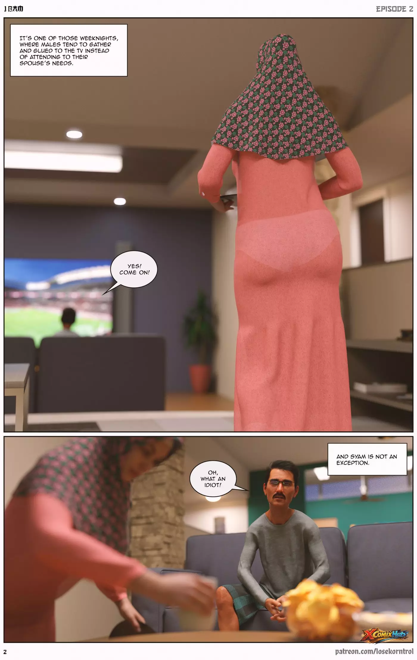 10 Am Chapter 2 Hijab 3dx Losekorntrol 002 Page 2 10 Am Chapter 2 Hijab 3dx Losekorntrol 002 Comic Page 2