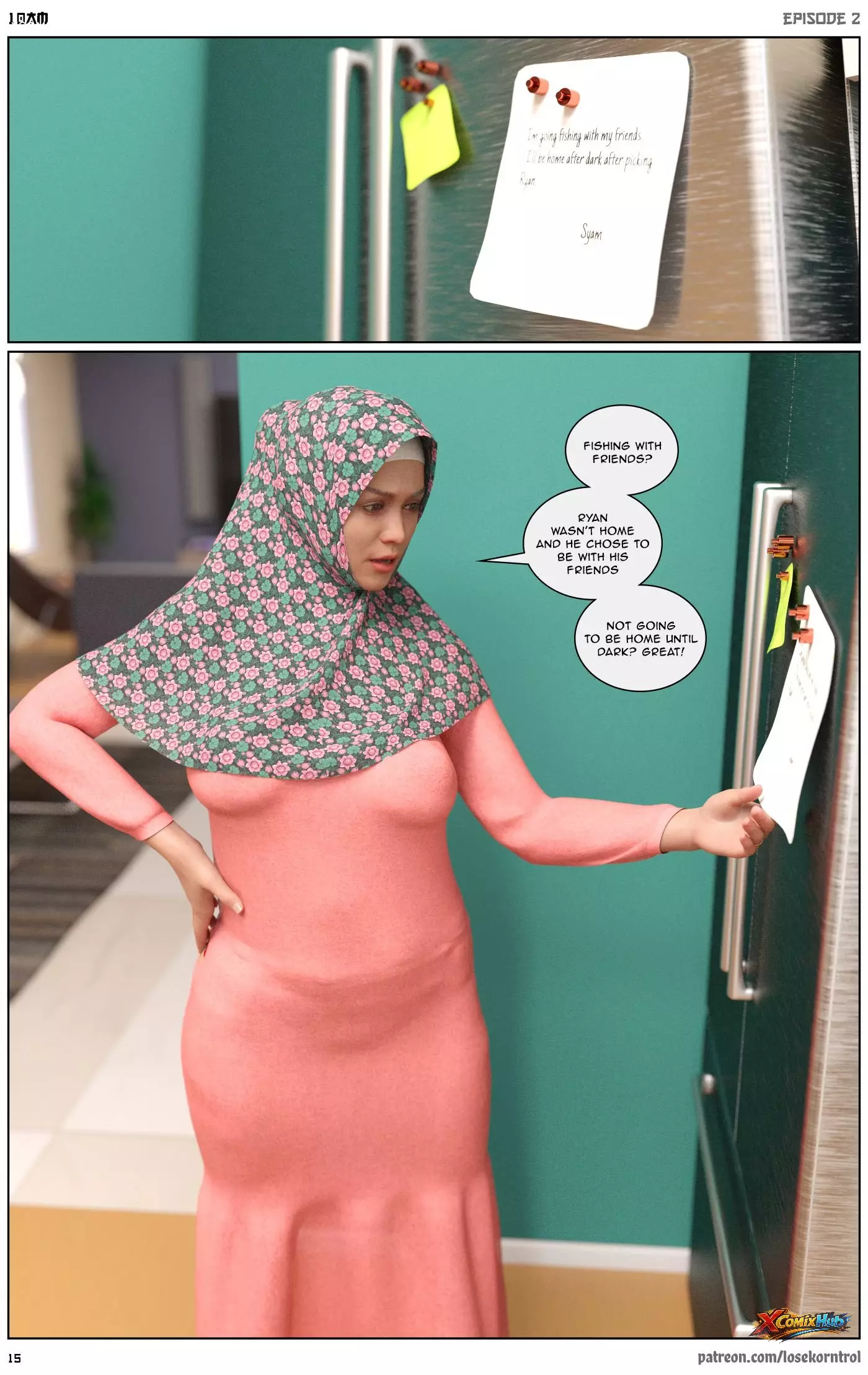10 Am Chapter 2 Hijab 3dx Losekorntrol 015 Page 15 10 Am Chapter 2 Hijab 3dx Losekorntrol 015 Comic Page 15