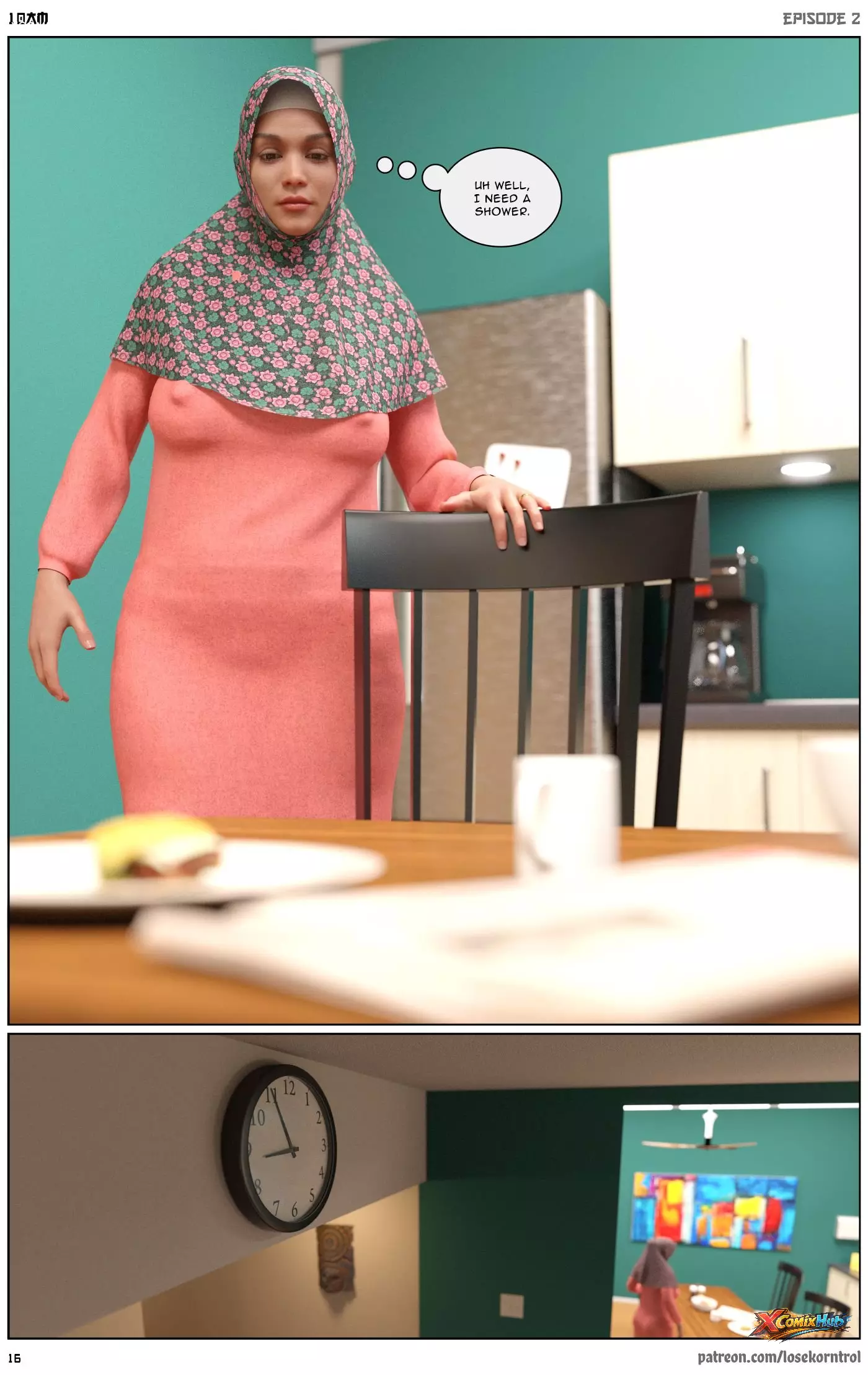 10 Am Chapter 2 Hijab 3dx Losekorntrol 016 Page 16 10 Am Chapter 2 Hijab 3dx Losekorntrol 016 Comic Page 16