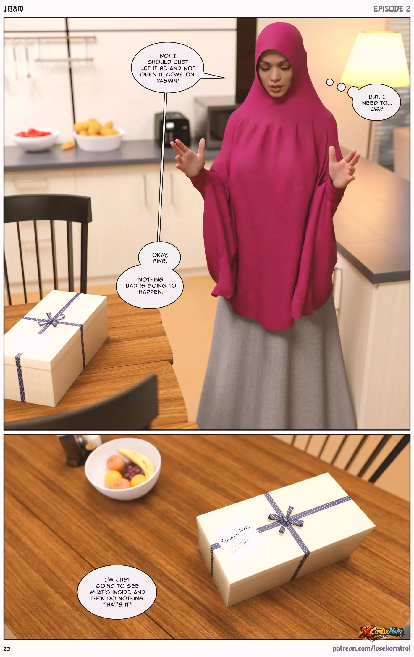 10 Am Chapter 2 Hijab 3dx Losekorntrol 023 Page 23 10 Am Chapter 2 Hijab 3dx Losekorntrol 023 Comic Page 23