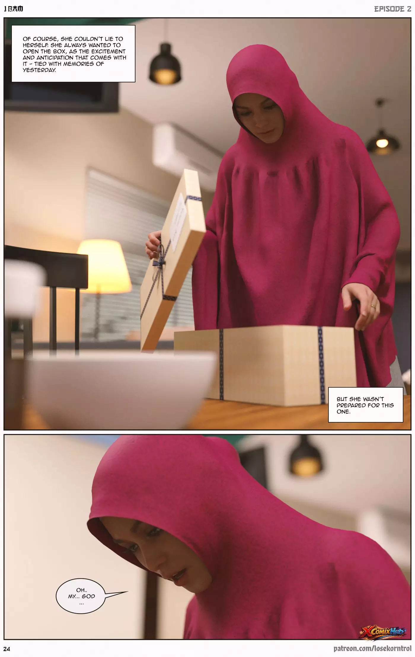 10 Am Chapter 2 Hijab 3dx Losekorntrol 024 Page 24 10 Am Chapter 2 Hijab 3dx Losekorntrol 024 Comic Page 24