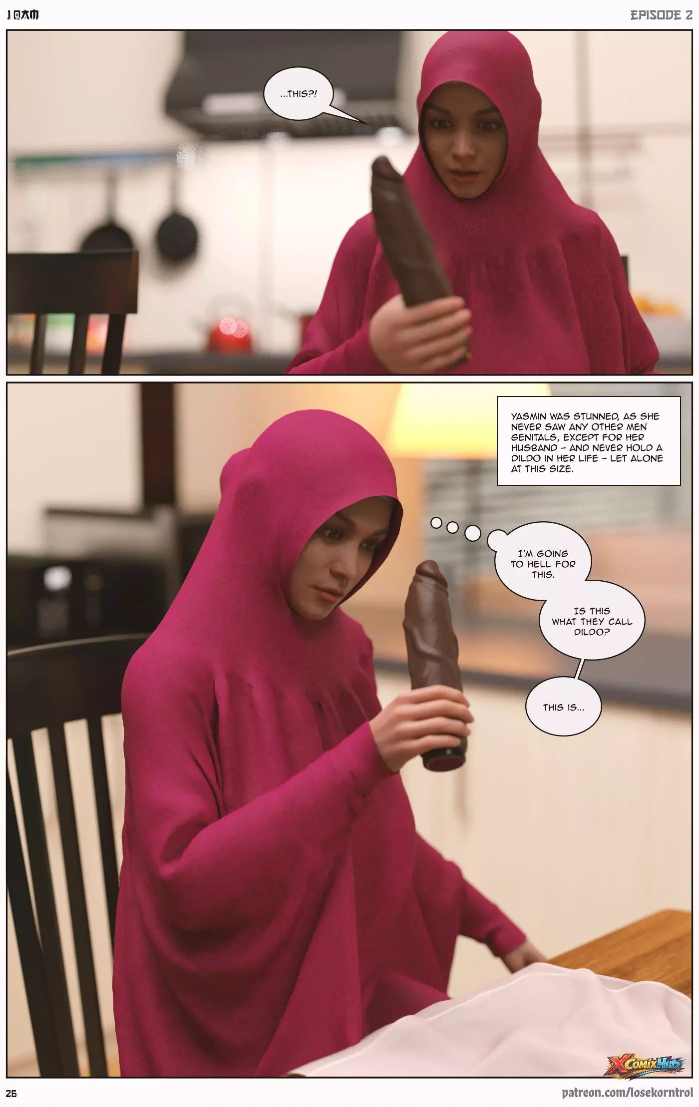 10 Am Chapter 2 Hijab 3dx Losekorntrol 026 Page 26 10 Am Chapter 2 Hijab 3dx Losekorntrol 026 Comic Page 26