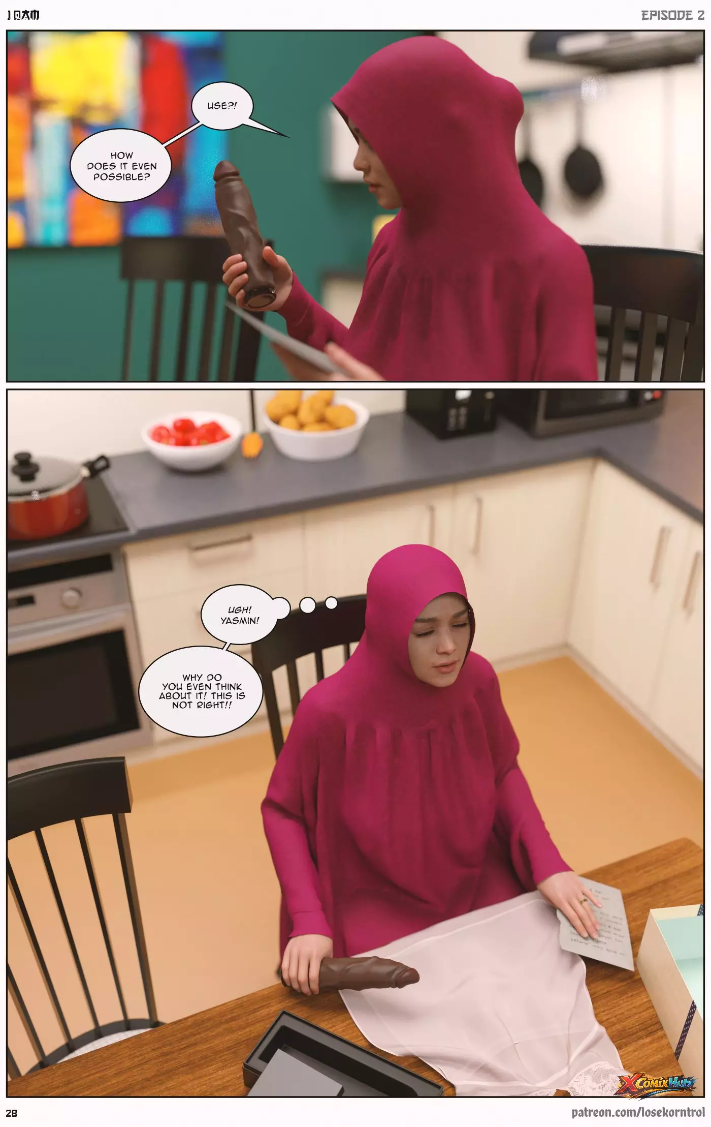 10 Am Chapter 2 Hijab 3dx Losekorntrol 028 Page 28 10 Am Chapter 2 Hijab 3dx Losekorntrol 028 Comic Page 28