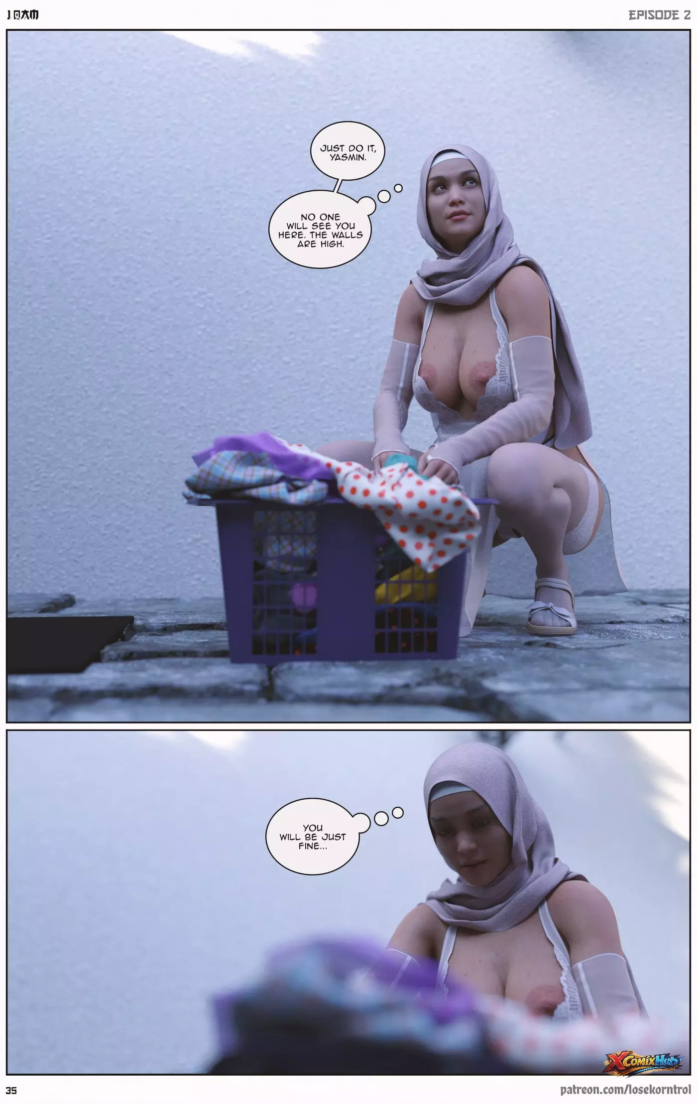 10 Am Chapter 2 Hijab 3dx Losekorntrol 035 Page 35 10 Am Chapter 2 Hijab 3dx Losekorntrol 035 Comic Page 35