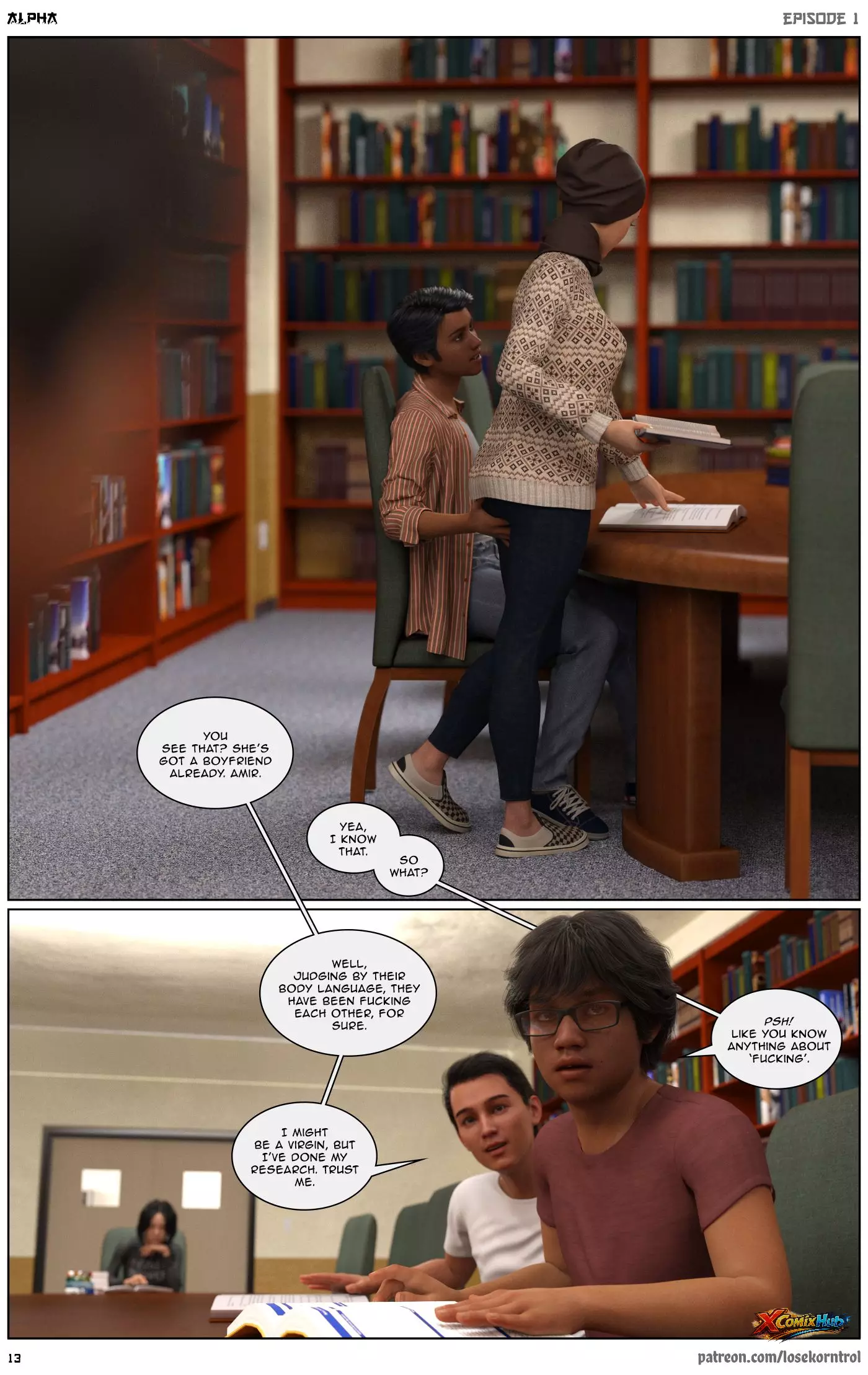 Alpha Chapter 1 Hijab 3dx Losekorntrol 013 Page 13 Alpha Chapter 1 Hijab 3dx Losekorntrol 013 Comic Page 13
