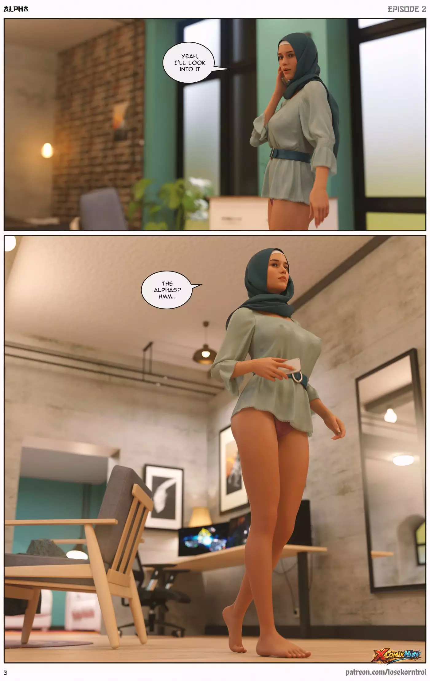 Alpha Chapter 2 Hijab 3dx Losekorntrol 004 Page 4 Alpha Chapter 2 Hijab 3dx Losekorntrol 004 Comic Page 4