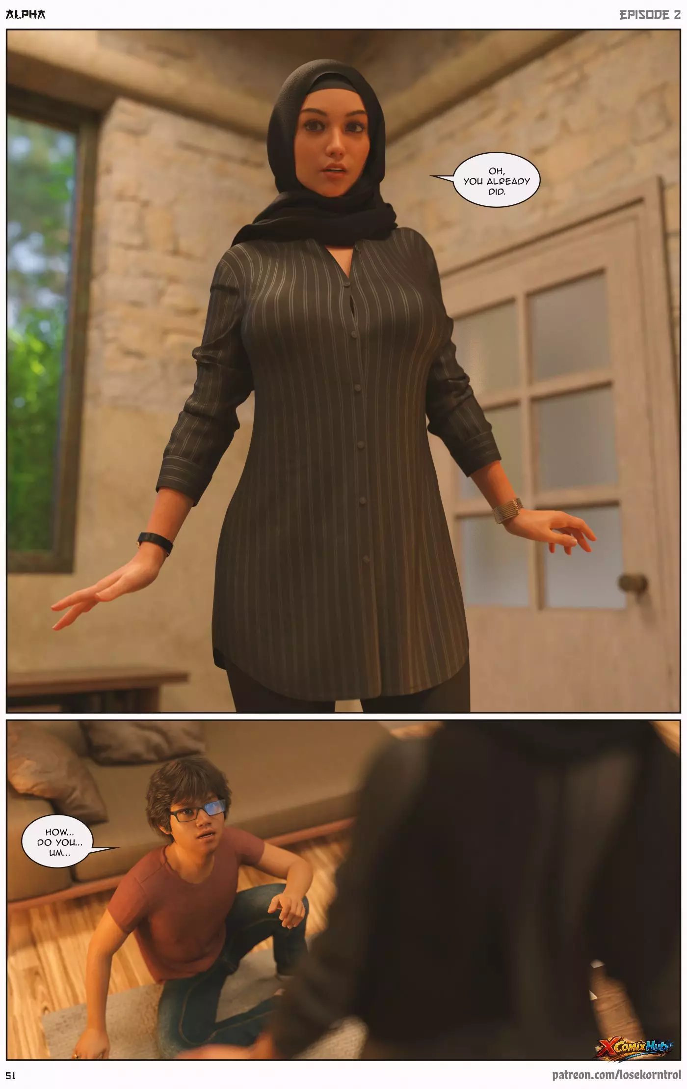 Alpha Chapter 2 Hijab 3dx Losekorntrol 052 Page 52 Alpha Chapter 2 Hijab 3dx Losekorntrol 052 Comic Page 52