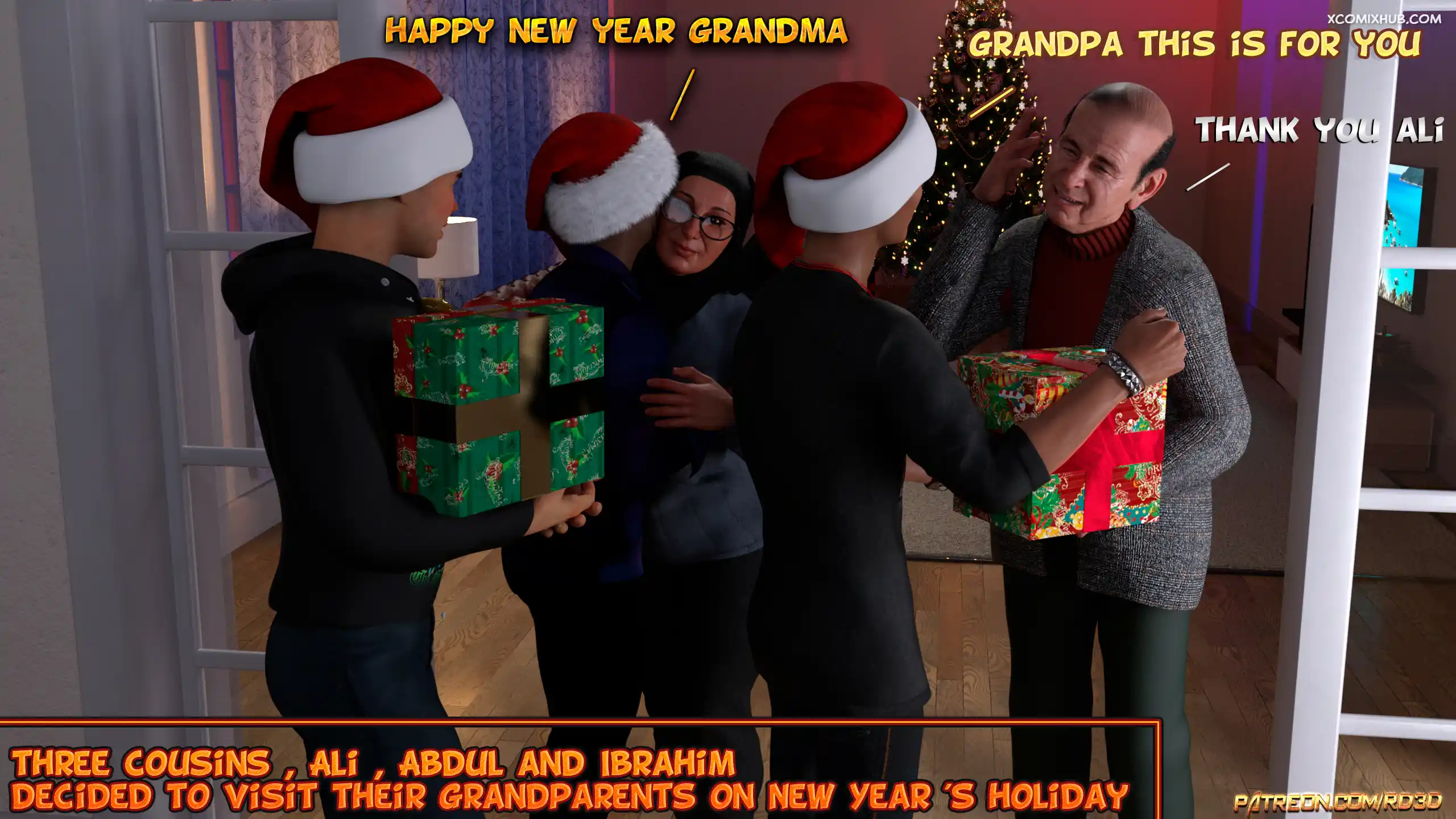 Hijab Amateures Gift For Grandma Realdeal3d 002 Comic Page 2