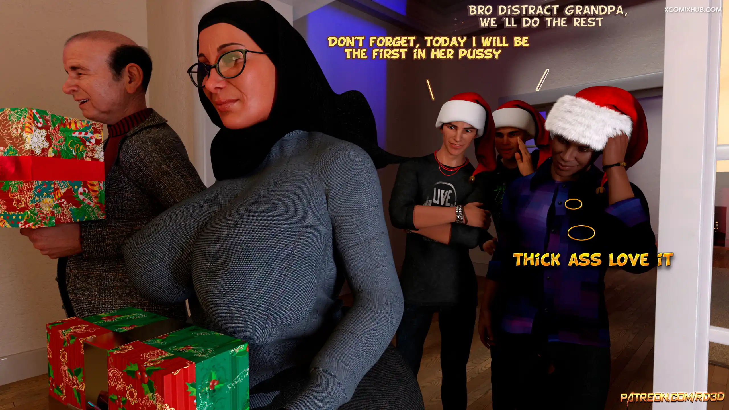 Hijab Amateures Gift For Grandma Realdeal3d 004 Comic Page 4