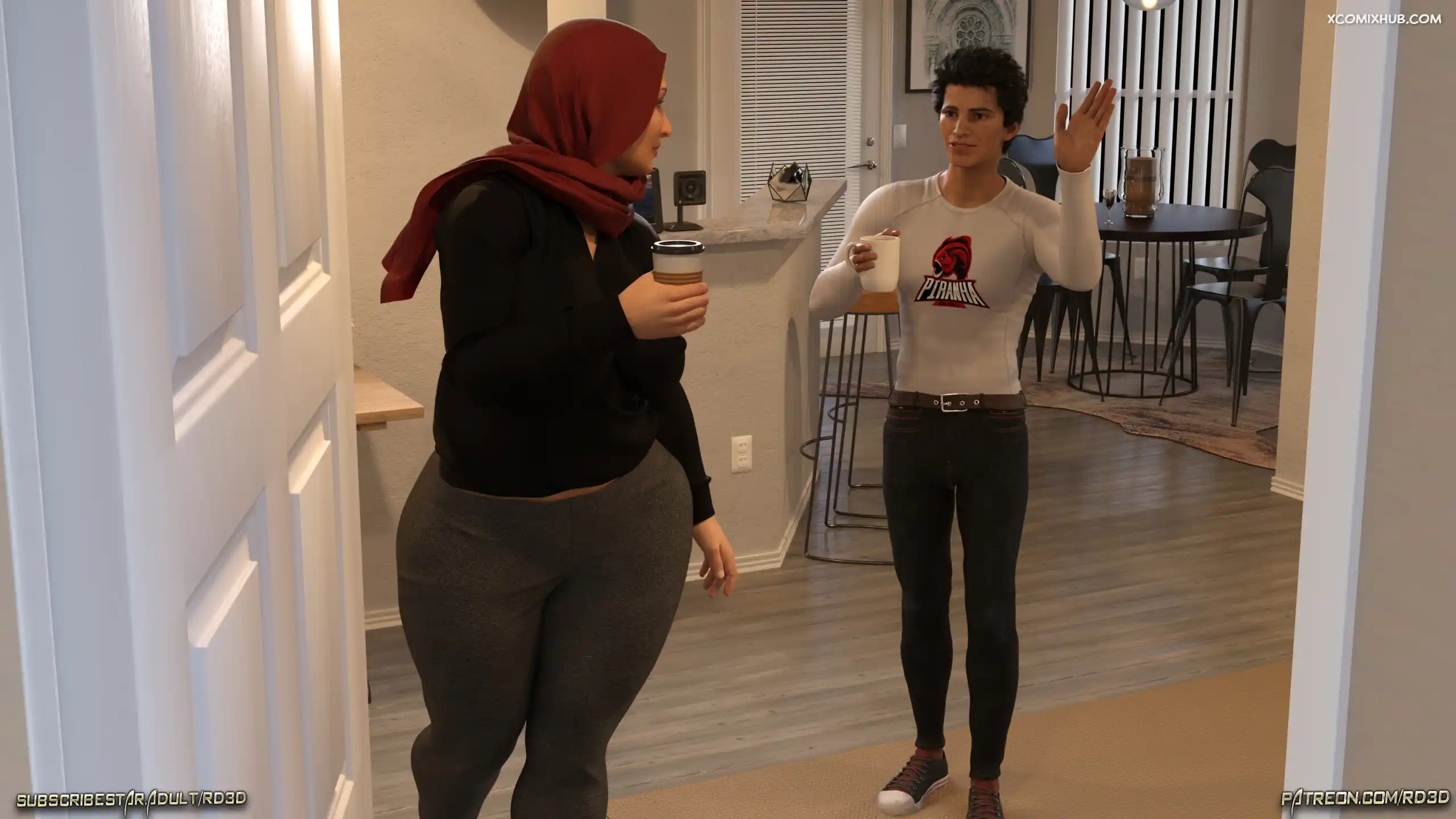 Hijab Amateures Mrs Assad One Day Story Text Realdeal3d 016 Comic Page 16