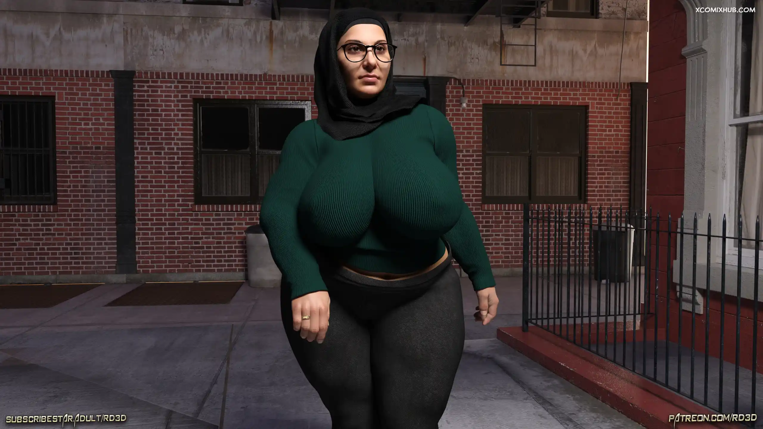 Hijab Amateures Mrs Assad One Day Story Text Realdeal3d 025 Comic Page 25