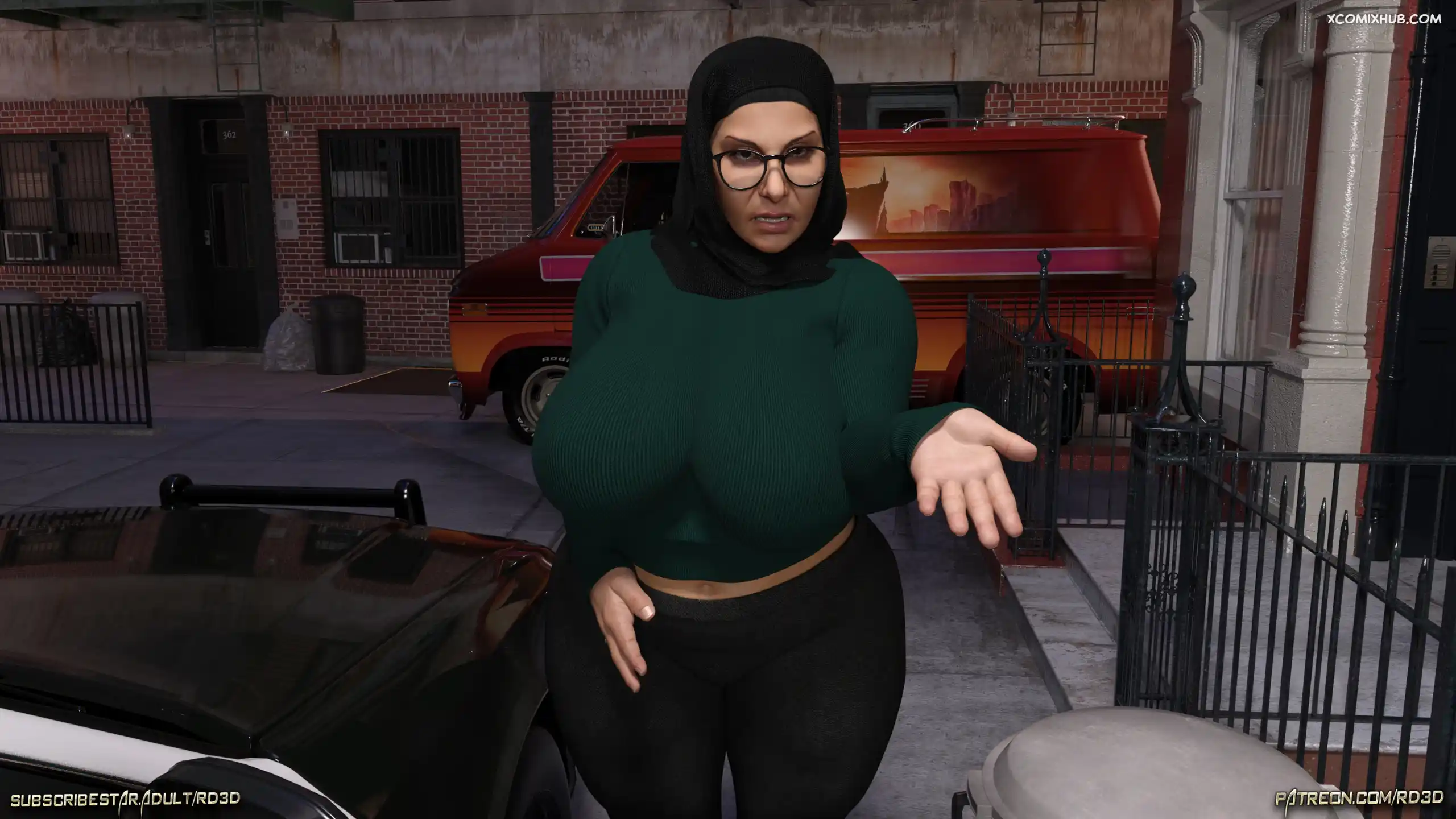 Hijab Amateures Mrs Assad One Day Story Text Realdeal3d 029 Comic Page 29