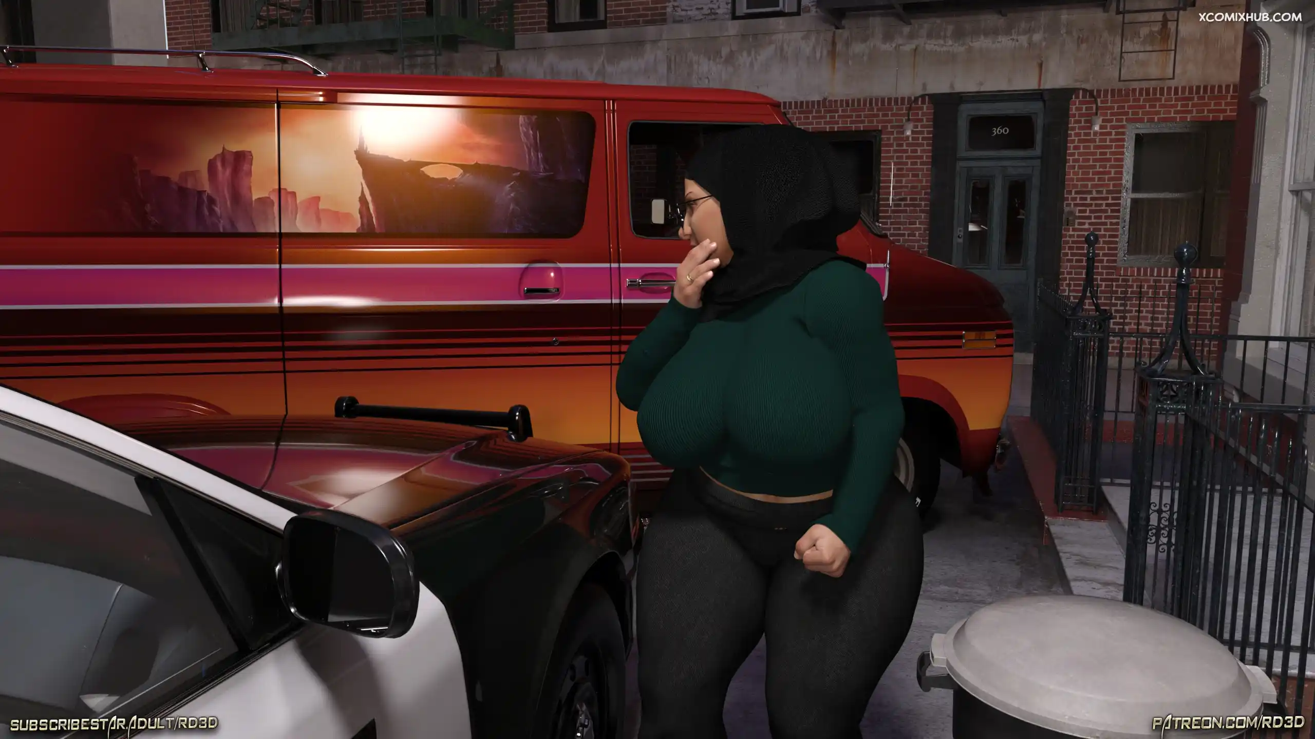 Hijab Amateures Mrs Assad One Day Story Text Realdeal3d 030 Comic Page 30