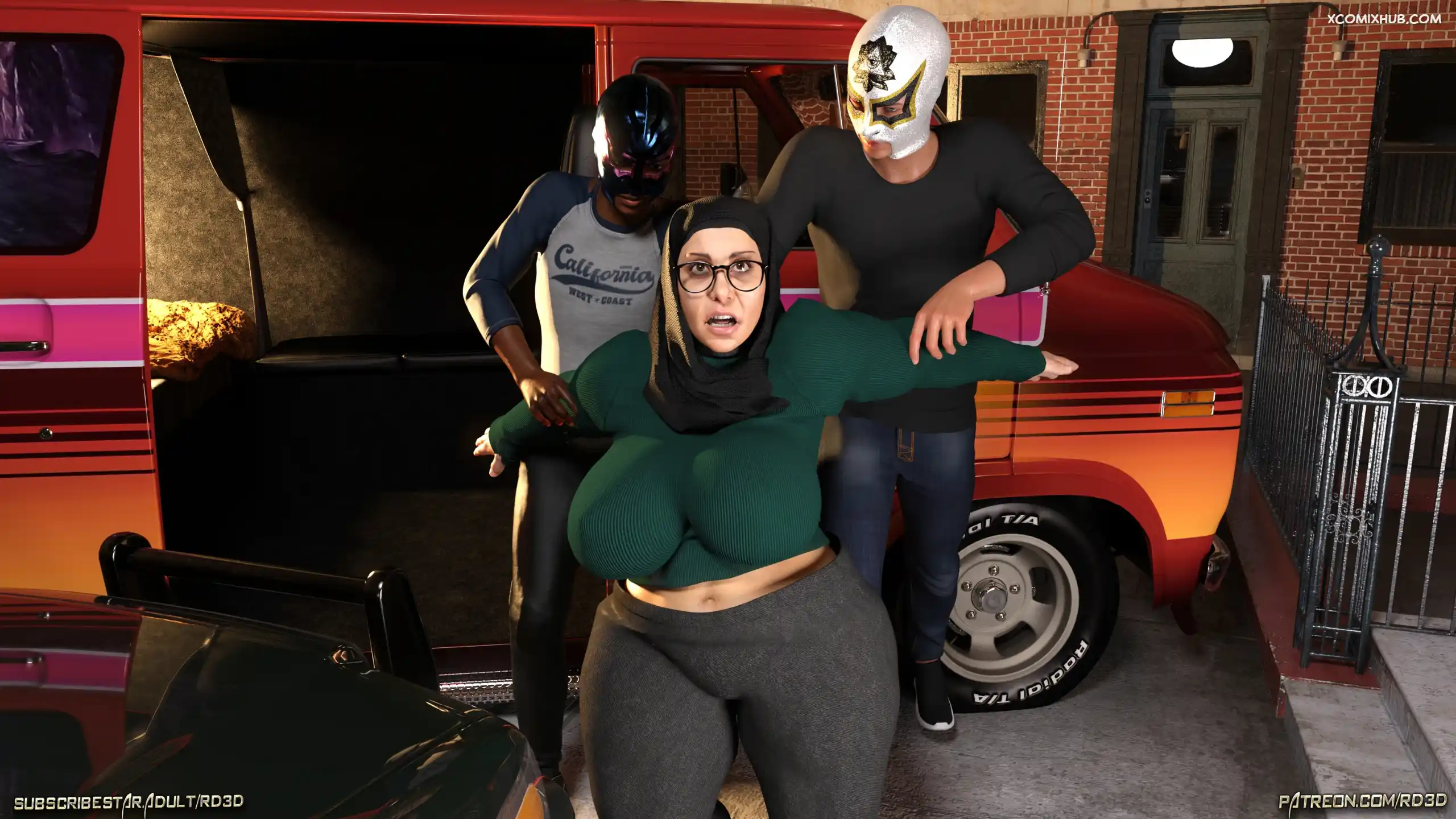 Hijab Amateures Mrs Assad One Day Story Text Realdeal3d 032 Comic Page 32