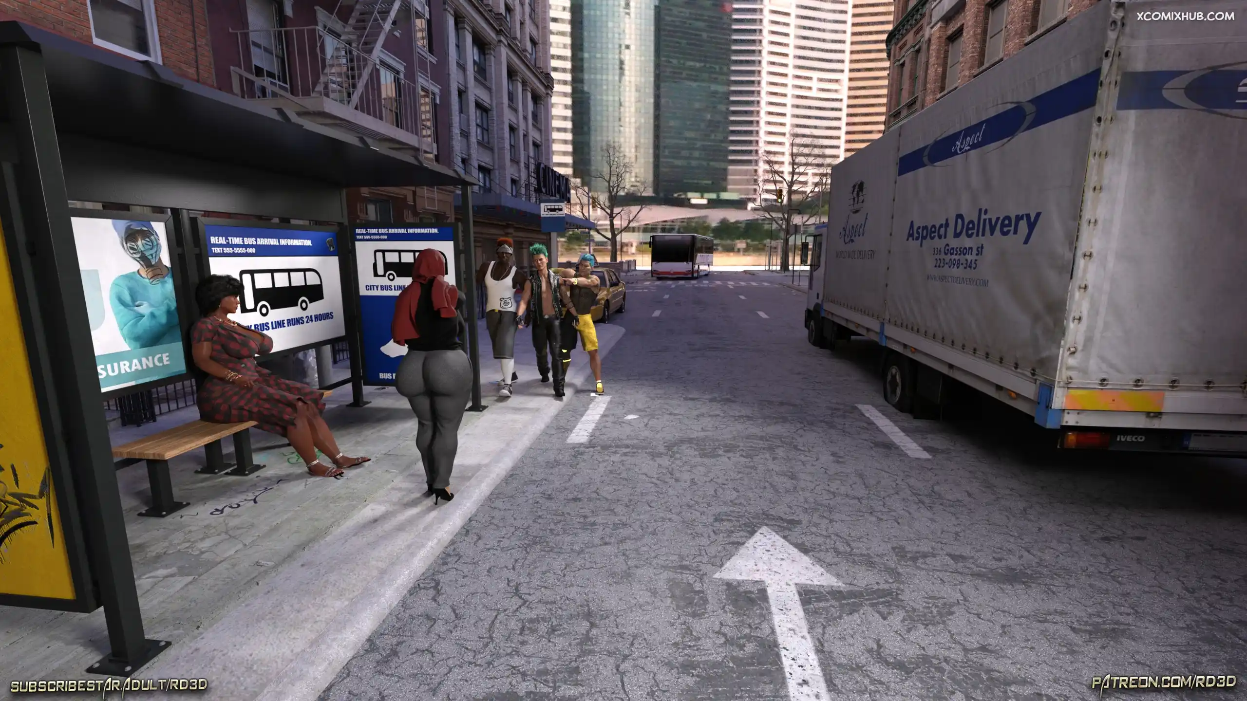 Hijab Amateures Mrs Assad One Day Story Text Realdeal3d 052 Comic Page 52