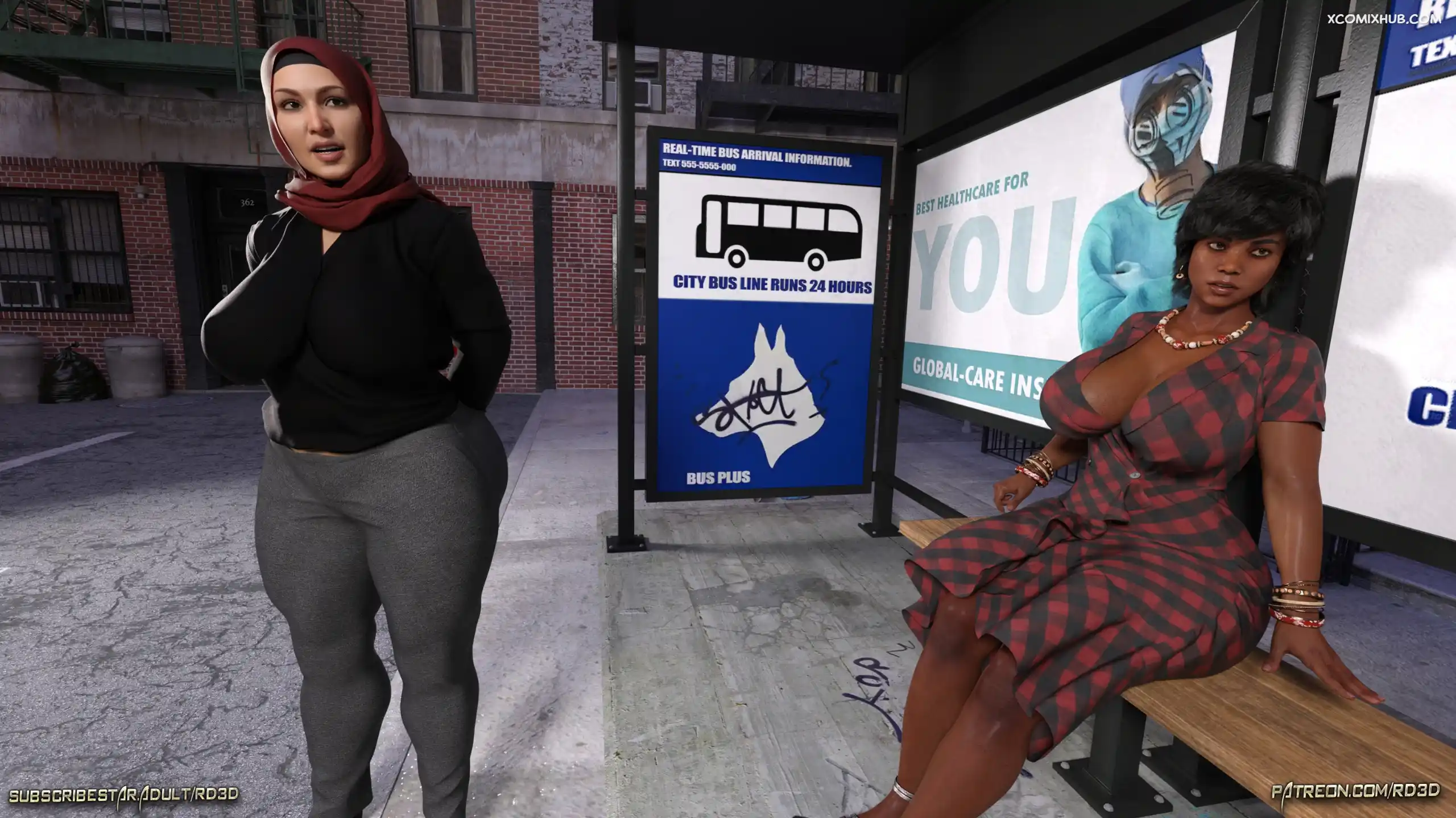 Hijab Amateures Mrs Assad One Day Story Text Realdeal3d 054 Comic Page 54