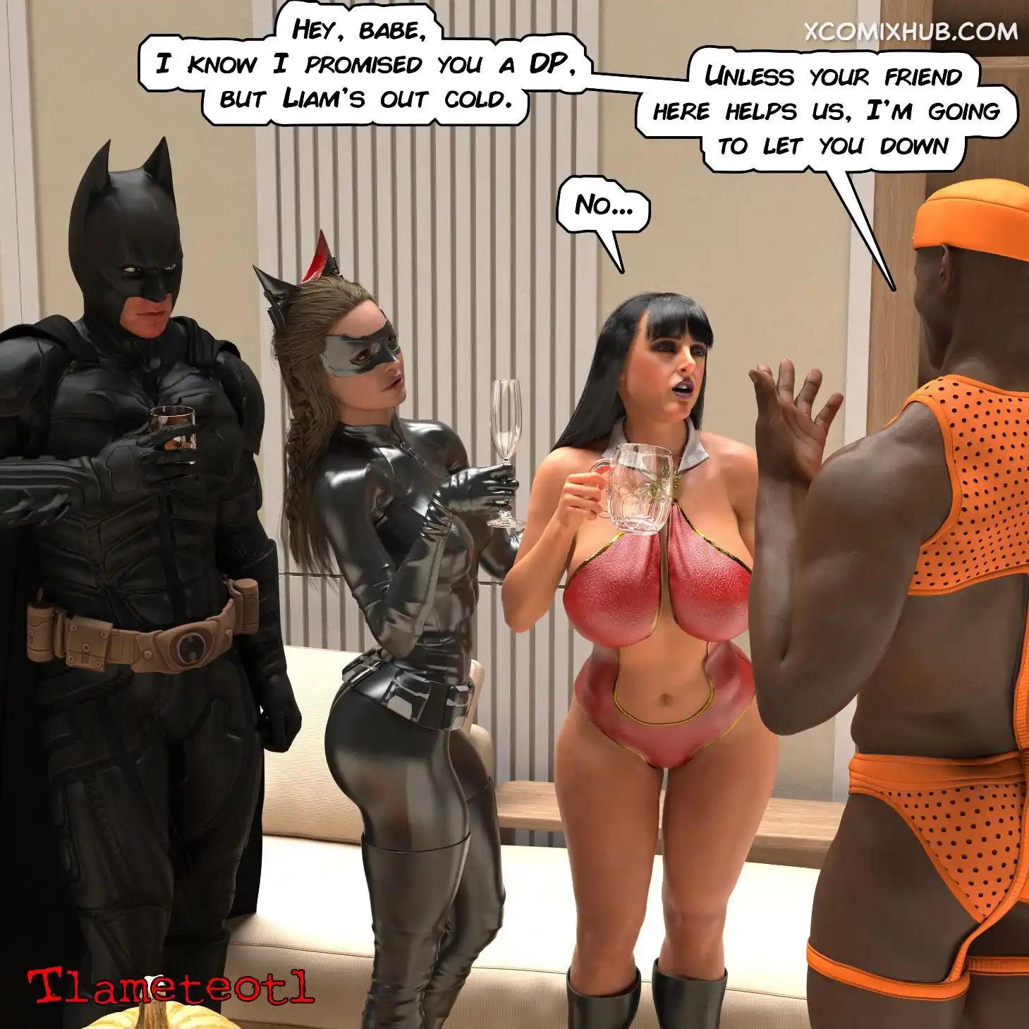 My Slutty Friends Halloween Party Tlameteotl 009 Comic Page 9